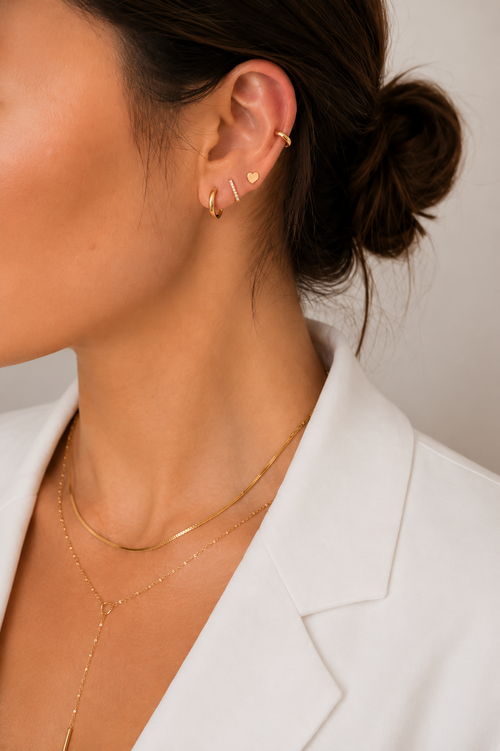 Amora Heart Stud Earrings