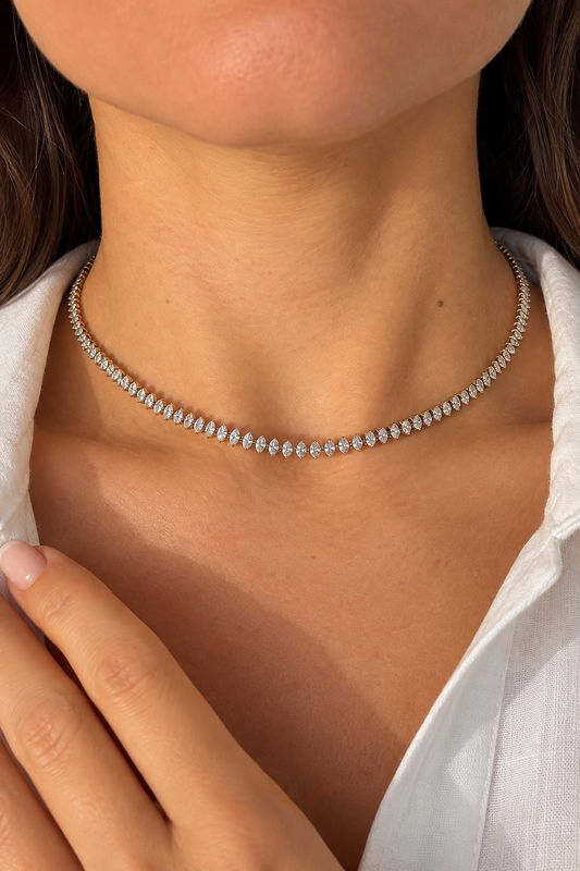 Varenna Marquise Tennis Necklace