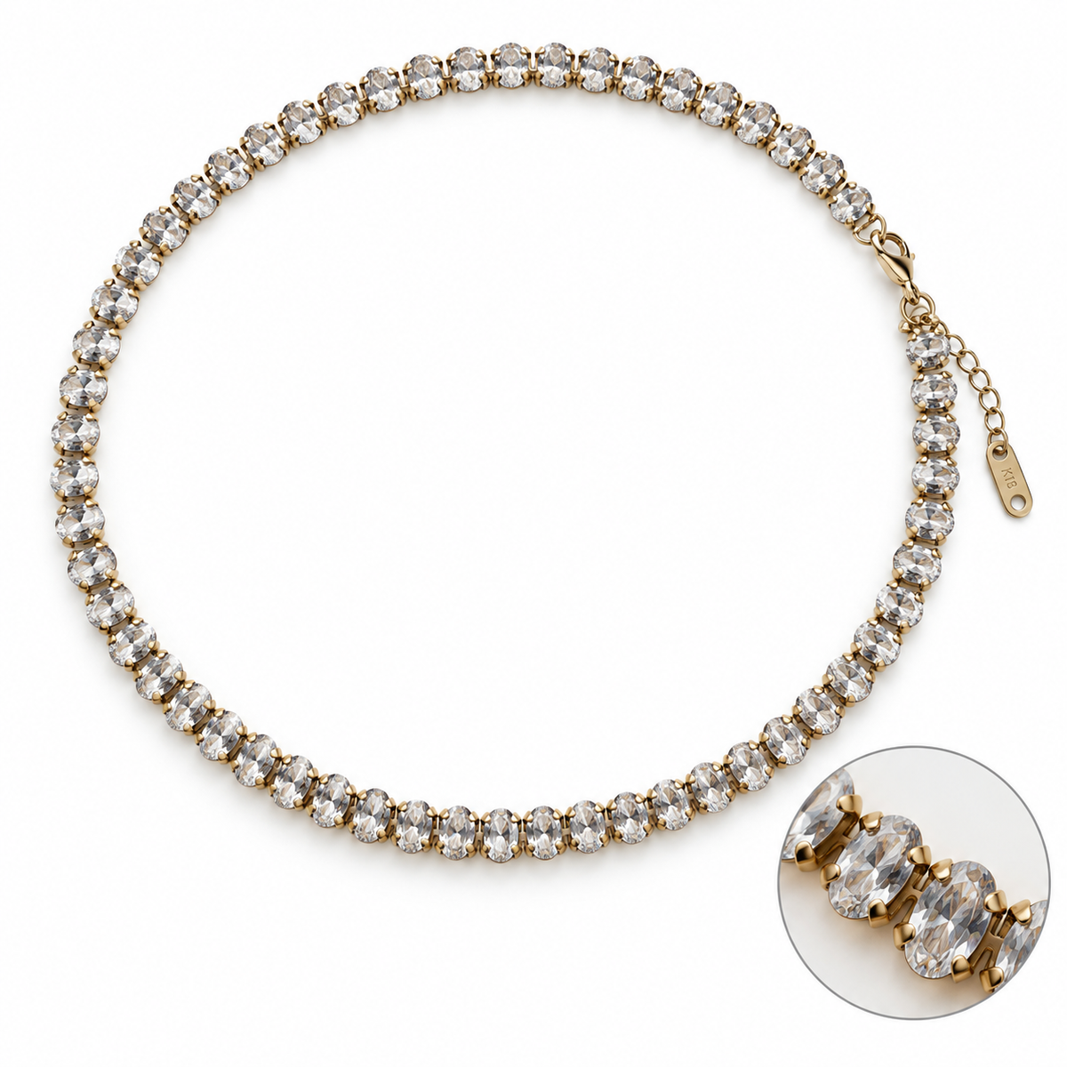 Varenna Oval Tennis Necklace