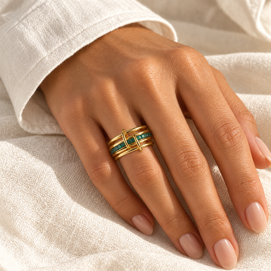Intreccio Emerald Ring