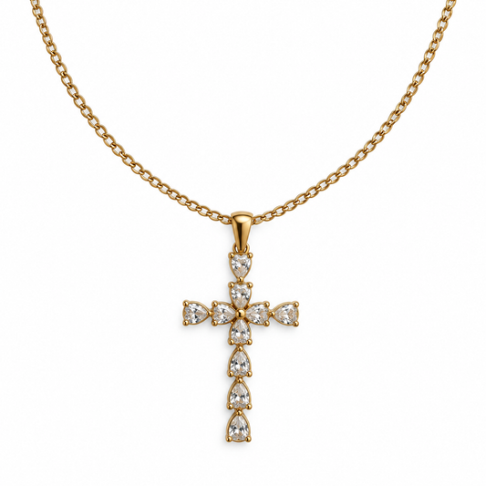 Fede Heart Cross Necklace