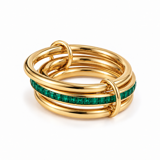 Intreccio Emerald Ring